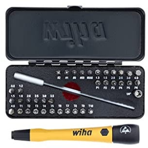 Wiha 75980 39 pezzi ESD Safe Go Box Micro Bit Set