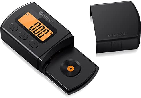 Neoteck Upgraded Digital Turntable Stylus Pressure Gauge 0.01g/5.00g with Orange LCD Backlight (ALL Black)