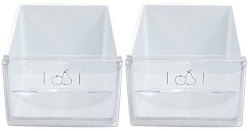 SPARES2GO Vegetable Drawer/Salad Crisper Drawer for Hotpoint Fridge Freezer (Pack of 2)