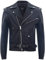 Infinity Leather Giacca da Motociclista da Uomo in Pelle Nera con Logo Brando M