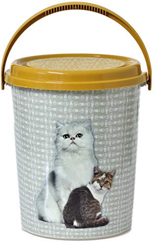 Urban Living Kats Seau A Croquette Decore avec Couvercle Hermetique 11Ltr