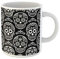 Awowee Taza de café con diseño de calavera mexicana de azúcar en color negro, para Halloween, caramelos blancos, 325 ml, taza de té de cerámica, el mejor regalo o recuerdo para familiares, amigos y