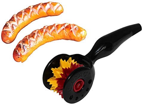 rukauf CARACT, originelles Grillzubehör zum einschneiden für Grill- und Bratwürste Schwarz-Rot-Gold Deutschland Farben