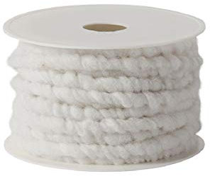 Wollstränge aus hochwertiger Schafswolle/Weiss/Ø 7 mm / 20 Meter