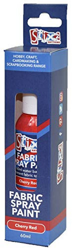 Fabric Fashion Spray Paint Permanent Art & Craft T-Shirt Textiles Assorted Colours (Cherry Red)