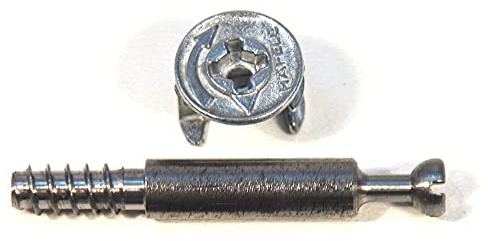 Bullone eccentrico 34 mm S100 per foro Ø 5 mm + connettore eccentrico Minifix 15 (50)