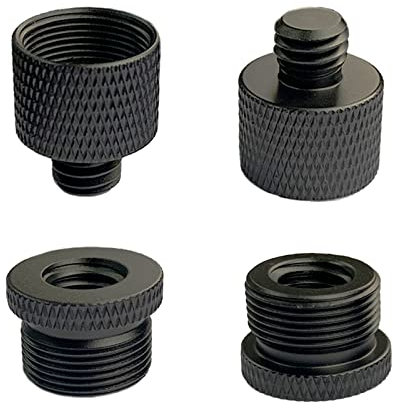 VOCIBO® Gewindeadapter 4 Stück 3/8“ auf 5/8“ & 5/8“ auf 3/8“, Stativ Adapter Aus Aluminiumlegierung, 3/8 auf 5/8 Adapter für Lautsprecher Stative Lampenstative Kamerastative Mikrofonstativ