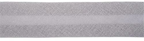 Jajasio Baumwoll Schrägband 19mm breit in 24 Farben, Einfassband Baumwolle Nahtband 22 ? grau