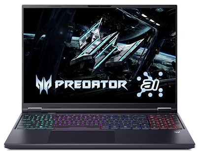 Acer Predator Helios Neo 16 AI (PHN16-73-76MC) Gaming Laptop, 16 WQXGA IPS 240Hz Display, Intel Core Ultra 7 255HX, 32GB RAM, 1TB GB SSD, NVIDIA GeForce RTX 5060, Windows 11, QWERTZ Tastatur