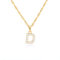 Buchstaben Kette Personalisierte Halskette mit Initial Buchstaben Anhänger Alphabet A-Z Buchstabenkette Damen Gold Kette Namenskette Geschenk für Frauen Weihnachten Geburtstag Valentinstag (D)