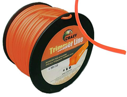 Filo per Decespugliatore Quadrato 4mm Bobina di ricambio da 100 Metri per Tagliaerba Rotolo Matassa per Erbacce Prato Giardinaggio e Fai da Te