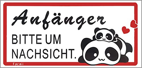 Facaii 2st Fahranfänger Auto Magnetschild, Bitte um Nachsicht!20 x 10 cm Anfänger Fahranfänger Magnetaufkleber PKW Schild