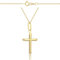 Lumari Gold Goldene Damen Halskette 333 8k Gold Gelbgold Kette mit Anhänger Kreuz Gravur