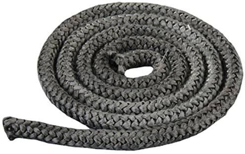 Ofendichtschnur, Länge 2,5 m Runddichtung, feuerfeste Glasfaserschnur, graphitgrau, Dichtung für Kamin-Räucherofentür, Hitzebeständig bis 550 °C (Φ: 6mm)