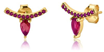 Favs Ohrstecker Gold, Hochzeit Ohrringe Braut Wassertropfen mit 925 Silberner Nadel Knorpel Piercing Ohr für Frauen