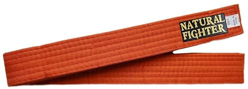 MMASPORT The Fight Evolution Karate Judo Aikido Taekwondo Gürtel für Kampfsportarten aus Baumwolle Basic (Orange, 260.00)