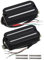 FLEOR Tonabnehmer mit hoher Ausgangsleistung Doppelte Hot-Rail-Humbucker-Tonabnehmer Steg- und Hals-Pickup-Set Keramik-E-Gitarren-Tonabnehmer Humbucker, schwarz