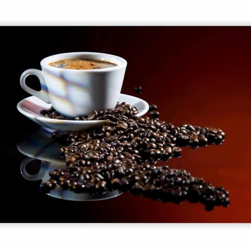murando - Vlies Fototapete Kaffeetasse 100x77cm Foto tapete Schlafzimmer Wohnzimmer Vliestapete XXL Wandtapete Motivtapeten 3d Effekt Wand Dekoration - Küche Kaffee Coffee Kaffeebohnen Getränke