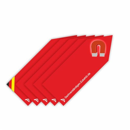 Sachverständigen-Zubehör® Magnetstreifen als [Magnetpfeile KFZ] 5er Set | Pfeile für Whiteboards | Magnetstreifen selbstklebend | Magnetische Lesezeichen | Präsentation | Gebrauchtwagen Profis