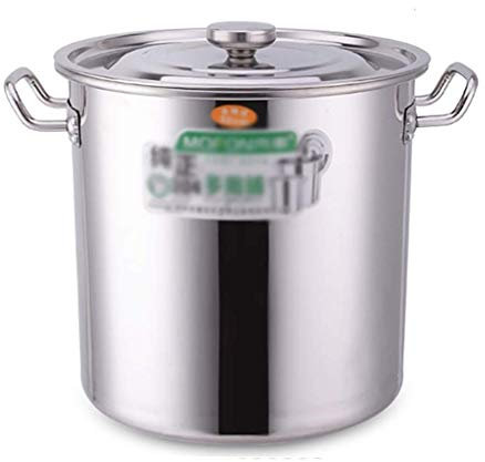 Olla, 20-90L, Comercial, Cubo de sopa de acero inoxidable 304, Cubo de olla guisada/Cubo de almacenamiento de aceite con tapa para estufa de gas/cocina de inducción (Size : 50L) (70L) (20L)