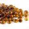 Meschett 50 pièces Pierres précieuses en Verre, Pierres de mancala Ambre Perles de marbre avec Fond Plat pour Le Remplissage de Vase Artisanal d’Art décoratif à la Maison (1,3 cm ~ 1,8 cm)
