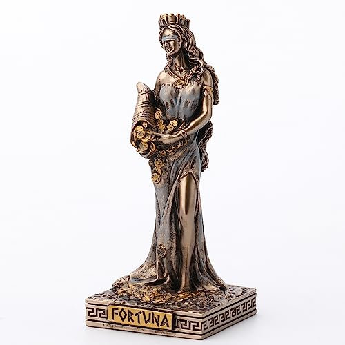Veronese Design Fortuna, griechische Göttin des Glücks, Kunstharz, Miniaturfigur, Sammlerstück, 8,9 cm