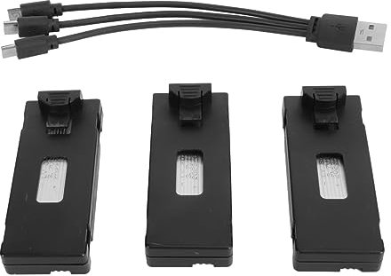 3PCS 3.7V 1800 MAh Li Batteria per E88 E88Pro E100 E99 K3 K6 E89 P1 P4 P5, Quadcopter Parti Modello Drone Batteria con 3 in 1 Cavo di Ricarica
