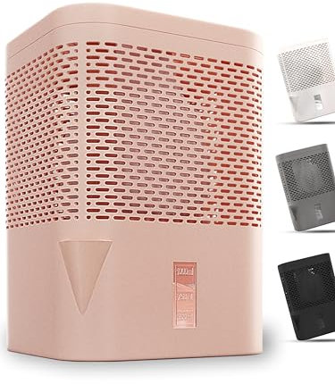 BonAura® AirOne Déshumidificateur sans électricité jusqu'à 23 m² I Ventilation à 360° I Humidificateur avec bec verseur et granulés déshumidificateur 680 g I Protection contre les moisissures et les