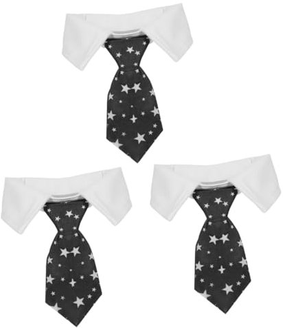 minkissy 3st Haustier Krawatte Verstellbares Katzenhalsband Haustier-kragenbindung Einfache Hundehalsbänder Sternenkostüm Hund Krawatte Katzen Und Hunde Polyester Baumwolle Haustierzubehör