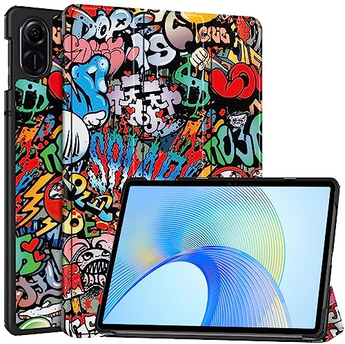 Tikyoary Case for Honor Pad X9 11.5 Inch 2023,Tri-Fold Smart Shell Stand Ptotection Cover for Honor Pad X9 / X8 Pro Tablet,graffiti