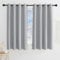 KGORGE Verdunkelungsvorhang Ösen Thermovorhang Hitzeschutz Ösenvorhang 2er Set 135 x 140 cm(HxB) Schlafzimmer Gardinen Blickdicht Kurze Vorhänge Blickdicht, Hellgrau