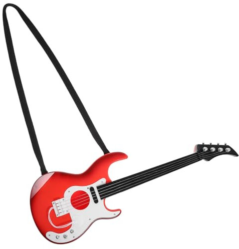 Hohopeti Gitarrenspielzeug für Kinder Akustikgitarre aus Kunststoff Gitarren-Ukulele für Kinder Spielzeuge Gitarren-Lernspielzeug Mini-Gitarre elektrische Gitarre Saiten Kleinkind