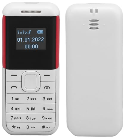 Cuifati Winziges Mobiltelefon für ältere Menschen, 0,66-Zoll-Dual-Nano-SIM-Karten, 2G-GSM-Telefon mit Sprachwechsler, Musik-Player, Unterstützung für Mehrere Sprachen, das Kleinste