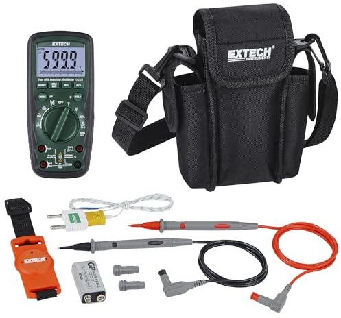 Extech EX520A High accuracy True RMS Multimeter (0.09%) | AC/DC bis 1000V, DC-Genauigkeit 0,09%, LoZ, Tiefpassfilter, Typ K, IP67, Sturz 2m, Magnetband