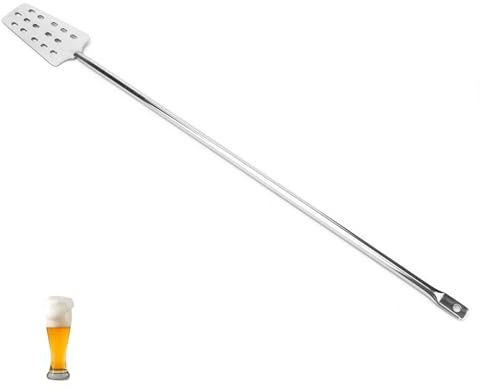 ChanChangorgor Mash Paddle, Wine Stirring Stick, Extended Version Mixing Stirring Paddle Tool, Easy to Use Stainless Steel Mixing Paddle Comfortable Handle for Home Brewing Cooking