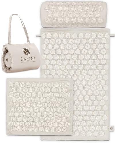 Dakini Acupressure Mat and Pillow Set with Mini Pad - Acupuncture Mat Full Body Pain Relief