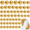 Bouiexye 75 Pieces Gold Cake Balls Topper Decorations Foam Cupcake Topper Mini Balloon Cake Topper Balls Cake Picks for Cake Deco Birthday Party Wedding