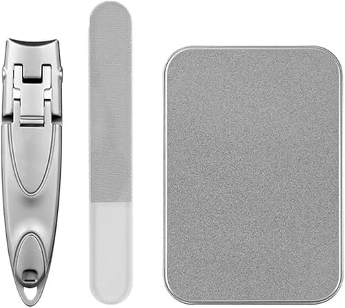 Ultra-Thin Portable Nail Clippers, Ultra-Thin Nail Clippers, Nail Clippers Set, Ultra Sharp Sturdy Fingernail and Toenail Clipper, Portable Ultra Sharp Nail Clippers (Silver)
