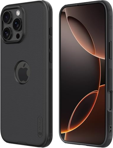 Nillkin for iPhone 16 Pro Case, Frosted Shield Pro Slim Protective Phone Case with Shockproof & Anti-Fingerprint Thin Slim Hard Cover for iPhone 16 Pro - Black