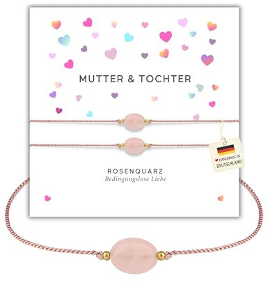 happymaker - Mutter Tochter Armband, Symbol der ewigen Liebe, Geschenk für Mama & Tochter mit Karte & Geschenkverpackung, handmade in Deutschland