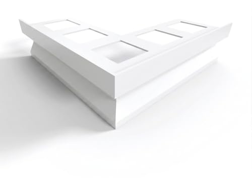 MINUTA PROFILI Angolare Esterno per Profilo gocciolatoio Alluminio TOP Per Balconi e Terrazze (Bianco RAL 9010)