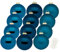 Inge Glas große Weihnachtskugeln mit Haken | Christbaumkugeln aus Glas | Set 12 Kugeln 8cm groß und 40 Aufhänger | Christbaumschmuck Weihnachtsbaumkugeln (Deep Blue | blau)