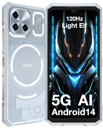 DOOGEE Blade GT (2025) Rugged Smartphone 5G, Dynamic LED Light Effect, Dimensity D7050, 32GB+256GB/2TB, 120Hz 6.72’’FHD+, Rugged Phone Unlocked Android 14, 48MP, Face Unlock/Fingerprint/WIFI6/NFC