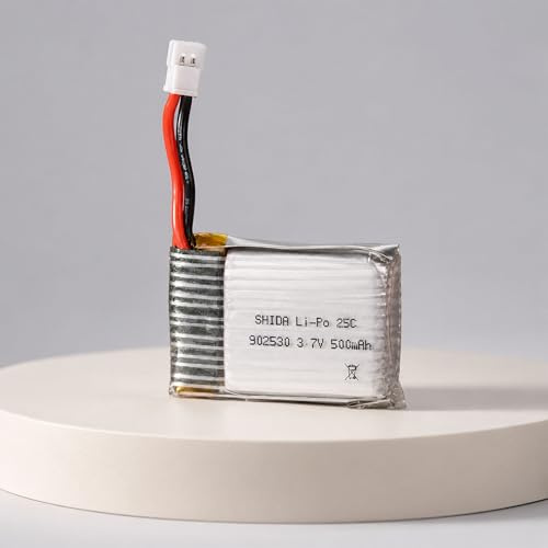 3.7V 500-mAh Li-Po Akku für RC Flugzeug, Fahrzeug, Auto, Drohne, Boot, Monster Truck, Crawler, Spielzeug, kompatibel mit WLToys Cessna F949-S, V931, XK K123, DIY, MX2.0 2.54, Ersatzakku, Modellbau
