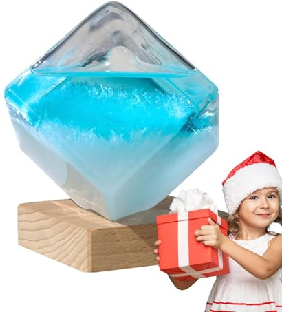 Verre De Prévision Météo - Baromètre Liquide Cube D'eau En Verre De Verre De | Décoration De Bureau, Ornement Décoratif Pour La Maison Pour La Maison Pour La Décoration De Table