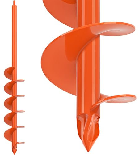 Benelabel Punta per Trivella, 81x10cm Trivella Giardino Utensile Spirale per Piantare Coclea Delle Piantatrici Scavare Buche per Aiuole/Semina/Recinto Palo Cassetta Posta, Adatti Esagono 10mm