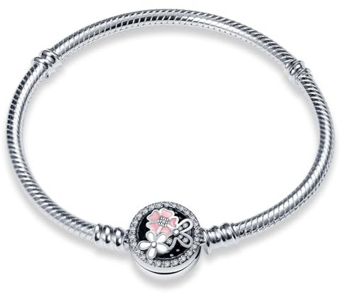 Jokmeo Damen Armband 925 Sterling Silber, Schlangen-Glieder-Design, kompatibel mit Pandora Charms, 18cm, Geschenk für Valentinstag, Muttertag & Geburtstag