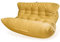 Aiire Pouf Poltrona Sacco Doppio XXL – Puffo per Sedersi a 2 Posti con Imbottitura Inclusa, Bean Bag Chair Camera da Letto o Salotto – Pouffe Design per Lettura, Relax o Gaming Giallo
