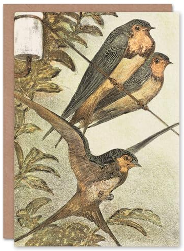 Artery8 Theo van Hoytema Art Card Three Swallows Urban Spring