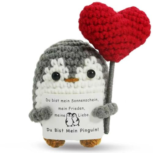 ZIENZENGYA Ich Liebe Dich Geschenke für Frauen, Jahrestag Geschenk für Ihn | Partner Geschenke für Freundin, Valentinstagsgeschenk für Sie, Pinguin Pocket Hug, Hochzeitstag